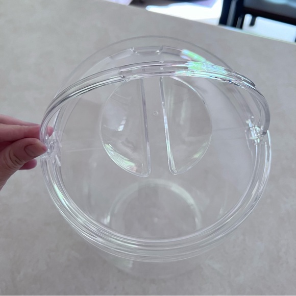 Pampered Chef acrylic polka dot ice bucket with scoop - Picture 4 of 4